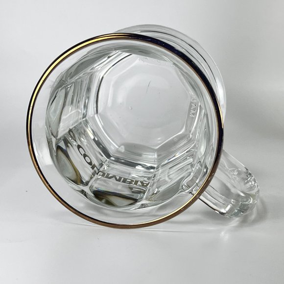 Vtg Columbia Beveled Coffee Cup Mug Clear Glass Souvenir Collectible Made in USA - Picture 5 of 10